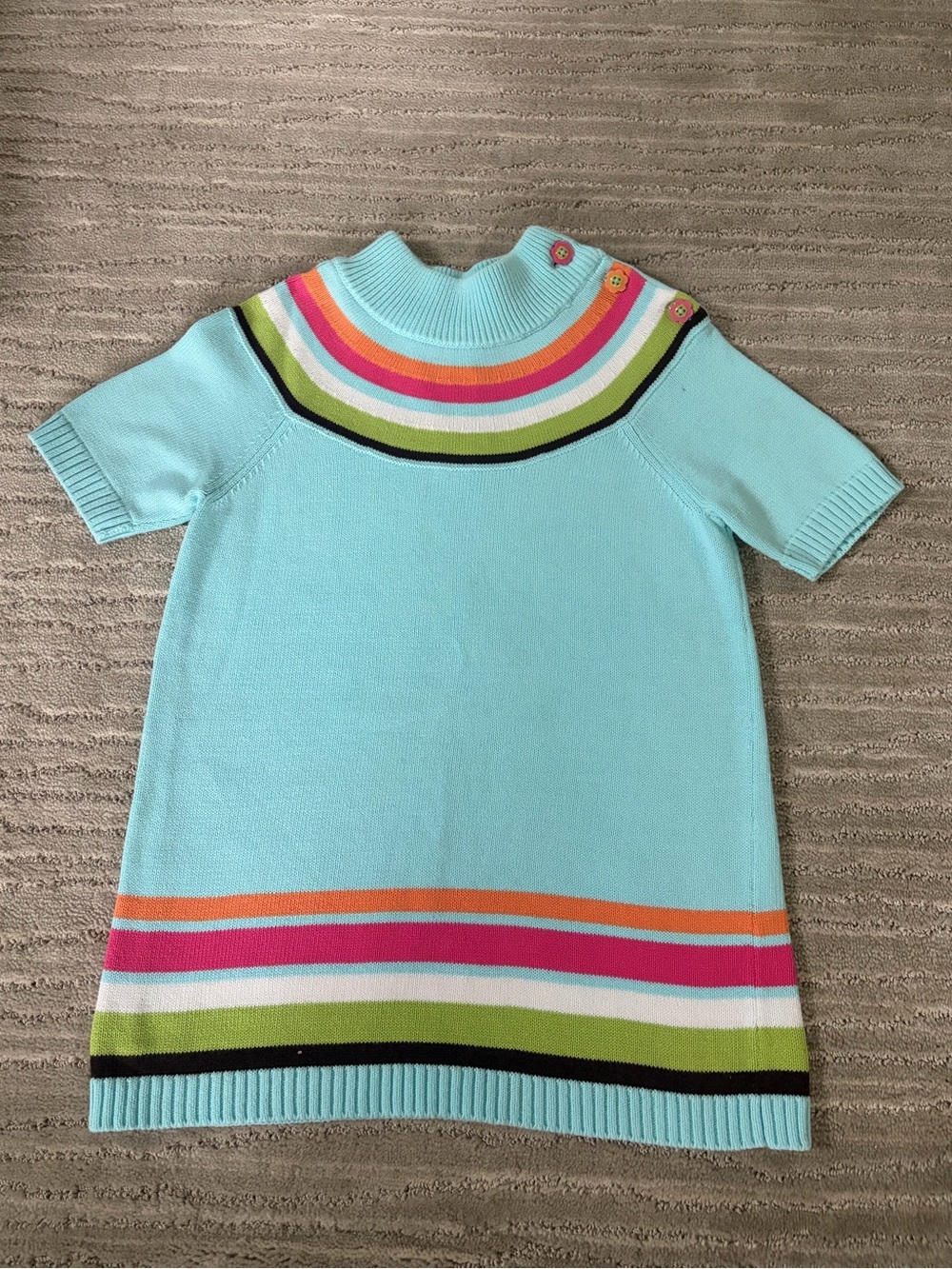 Gymboree Girls Light Blue Sweater with Accents Stripes